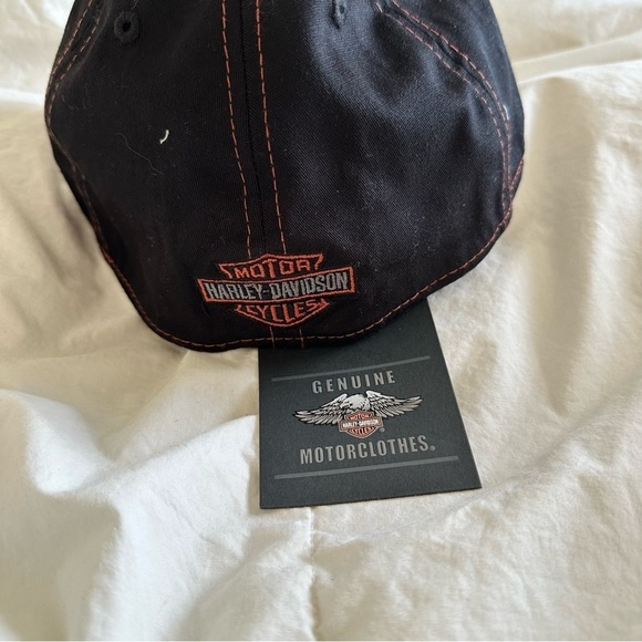 New Harley Davidson Colorblocked Fitted 39THIRTY Basbeall Hat medium large - Picture 5 of 7